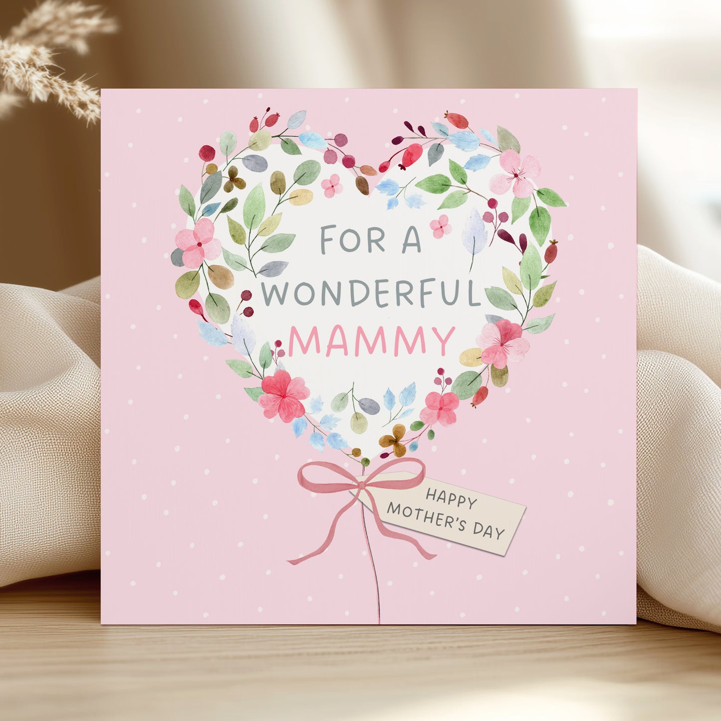 Mother's Day Floral Heart Wrapping Paper