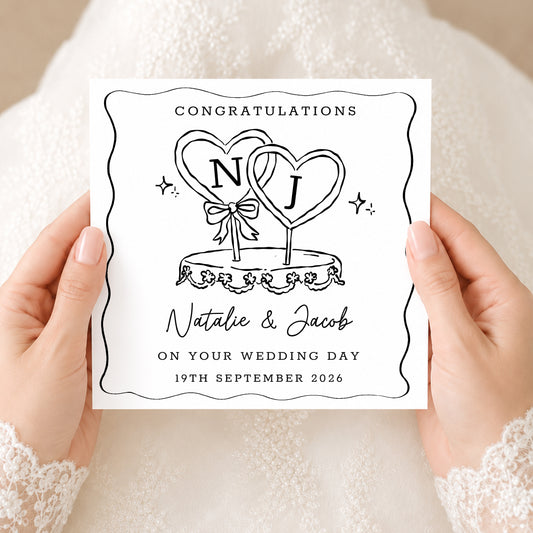 Personalised Wedding Cake Wedding Card