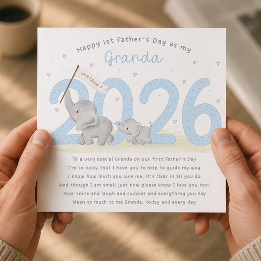 First Father's Day Card For Grandad