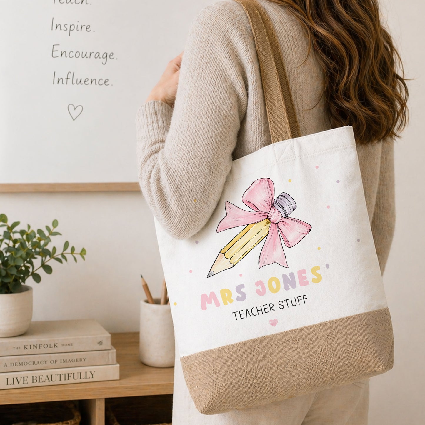 Custom Teacher Jute Bag