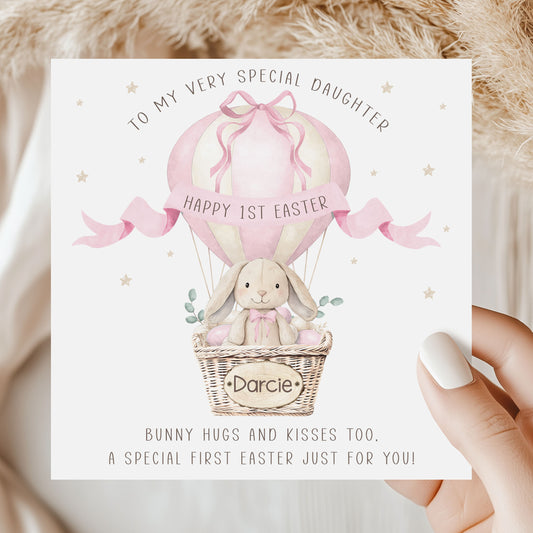 Personalised Girl's First Easter Card