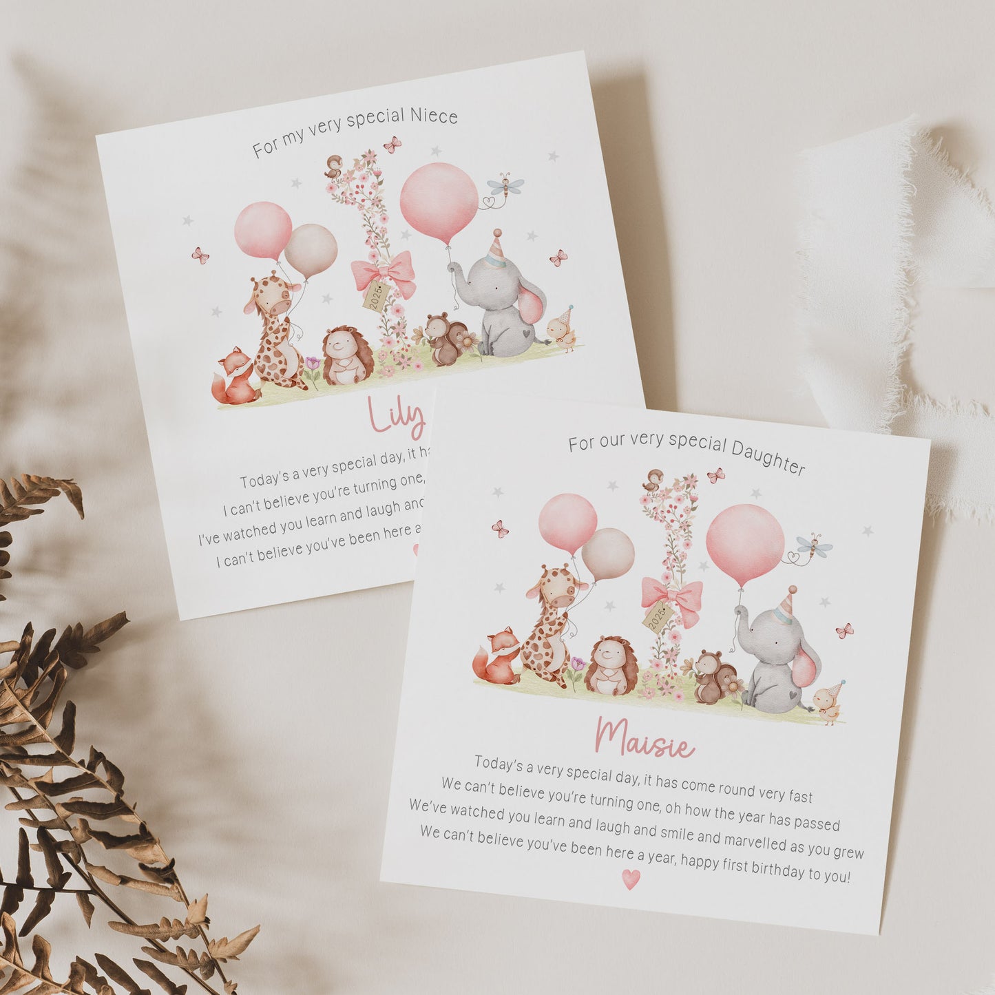 Personalised Girl's 1st Birthday Gift Wrapping Paper