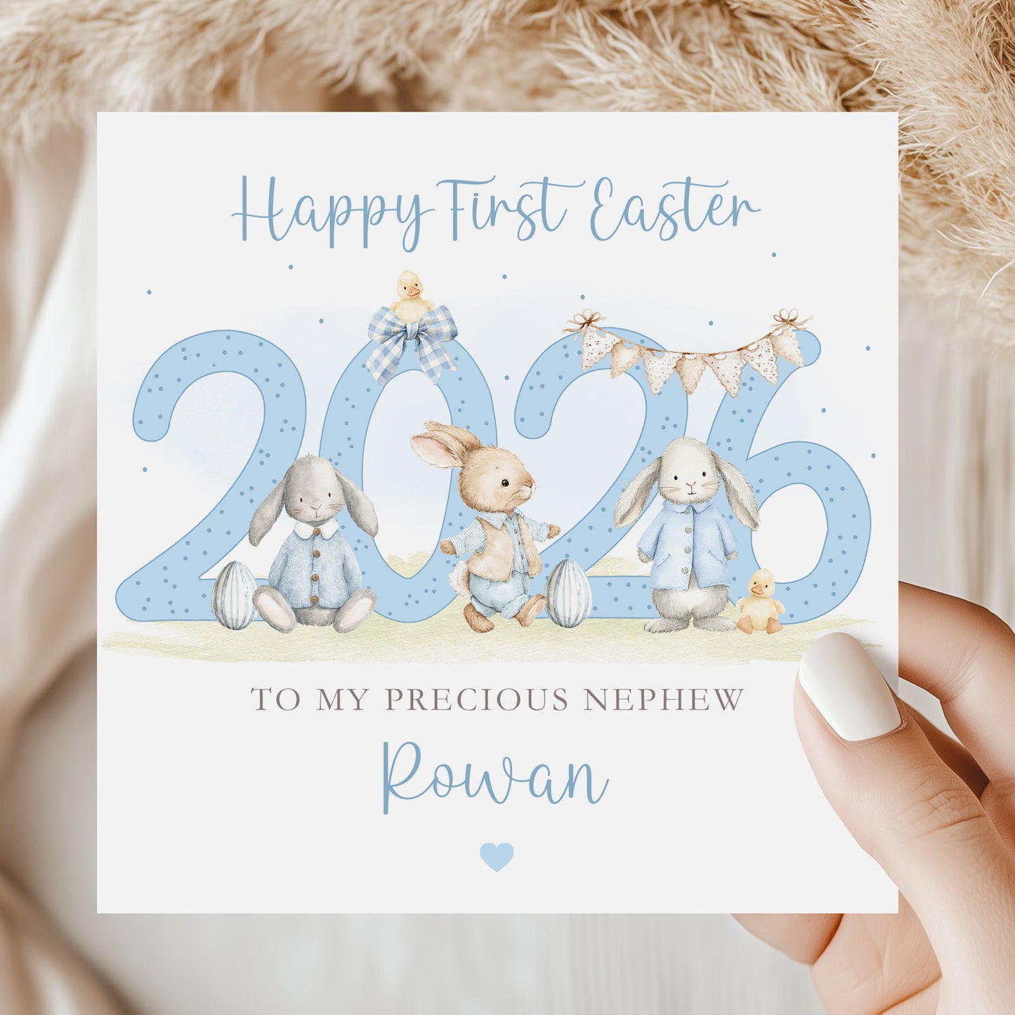 Personalised Boy's First Easter Card