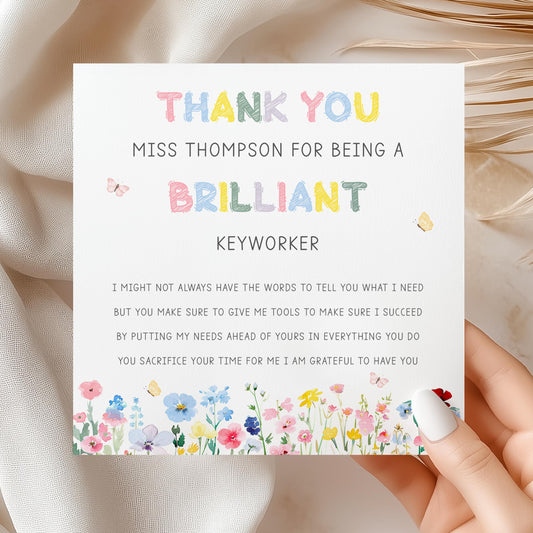Personalised Teaching/Classroom Assistant Thank You Card