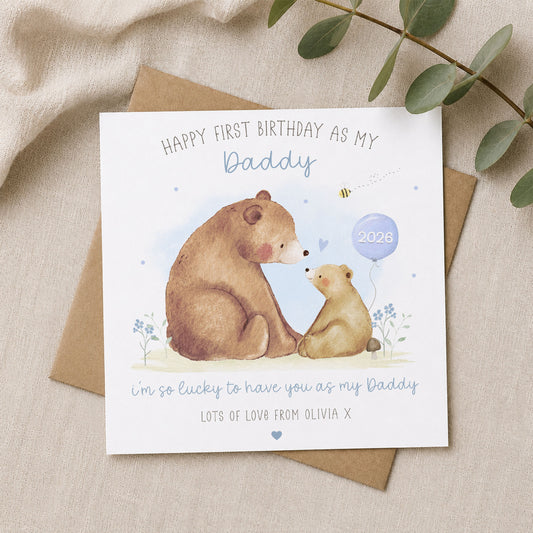 Personalised First Birthday as My Daddy Card
