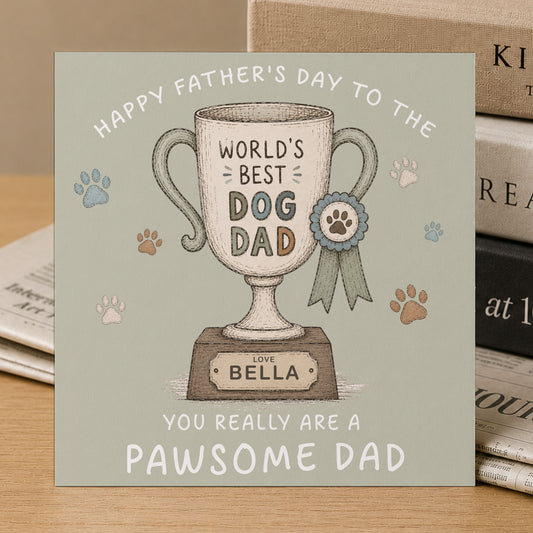 Personalised Dog Dad Father’s Day Card
