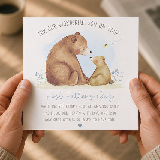 Personalised First Father’s Day Card for Son