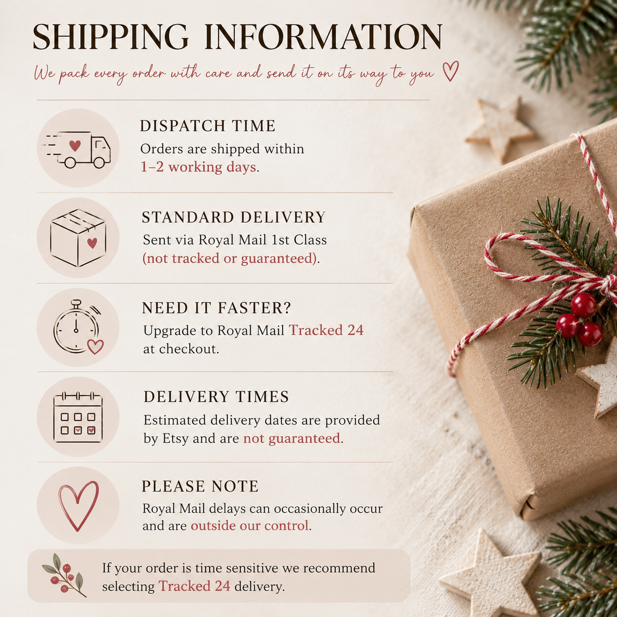 Personalised Santa Delivery Sticker – North Pole Christmas Parcel Label