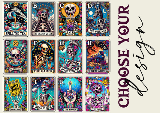 Personalized Skeleton Tarot Mug - Choice of 12 Designs