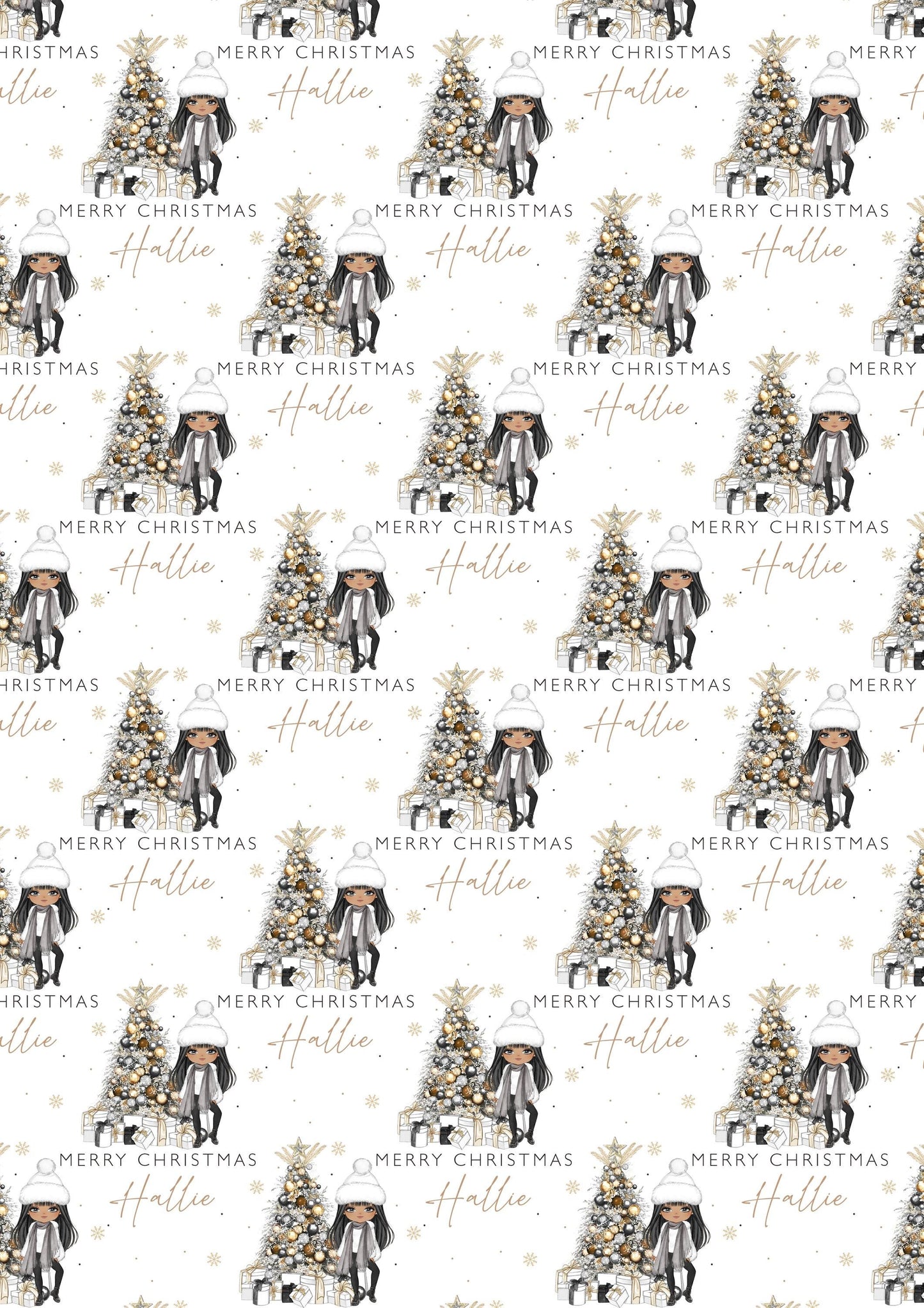 Personalised Girl's Christmas Card, Christmas Card for Daughter, Granddaughter, Niece, Goddaughter, Special Girl, Custom Girl's Xmas Card