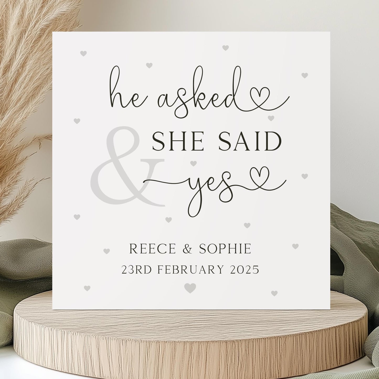 Engagement Gift Wrapping Paper Personalised with Names & Date, Congratulations on your Engagement Gift Wrap, Engagement Gift Wrap and Card