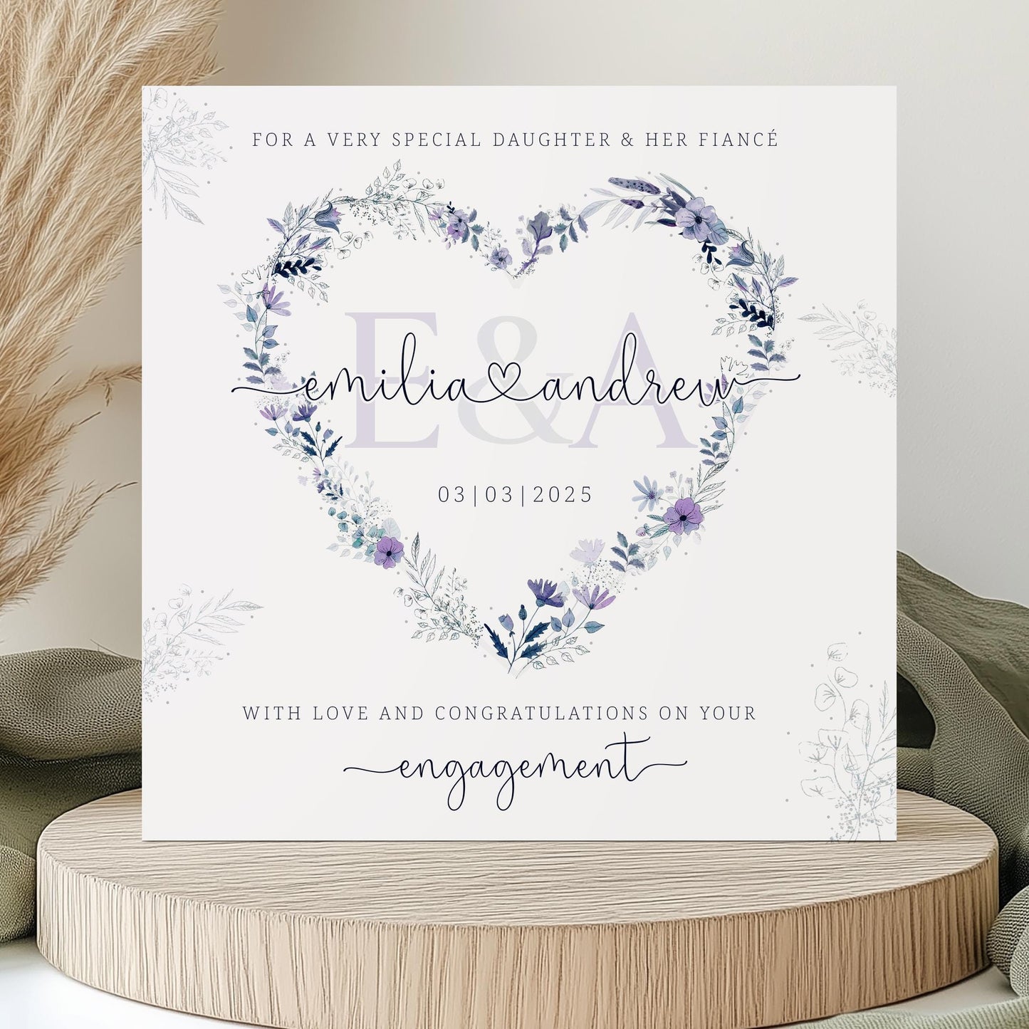 Engagement Card Personalised for a Special Couple, Son & His Fiancée, Daughter and Future Son-in-Law, Any Relation on your Engagement Card
