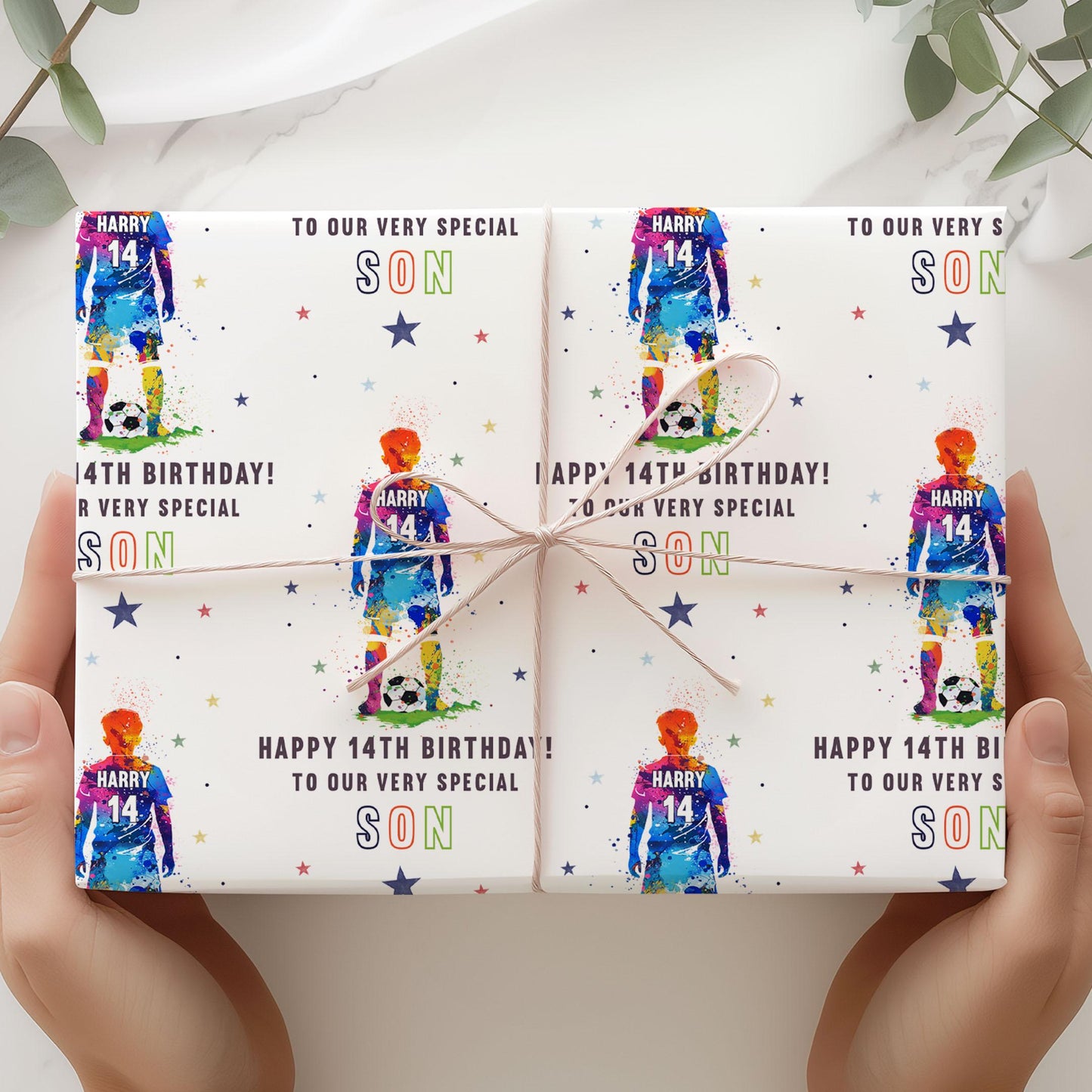 Football Birthday Card, Personalised 7th, 8th, 9th, 10th, Any Age Birthday Card for Son, Grandson, Brother, Nephew, Soccer Birthday Card