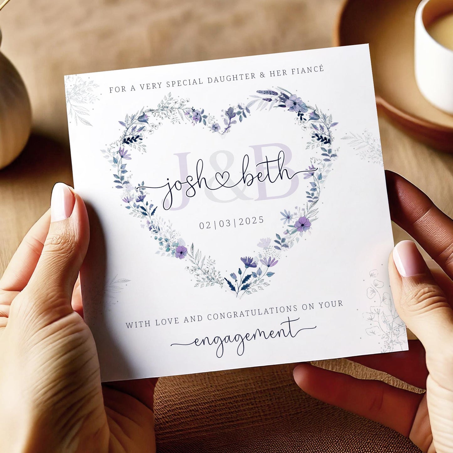 Engagement Card Personalised for a Special Couple, Son & His Fiancée, Daughter and Future Son-in-Law, Any Relation on your Engagement Card