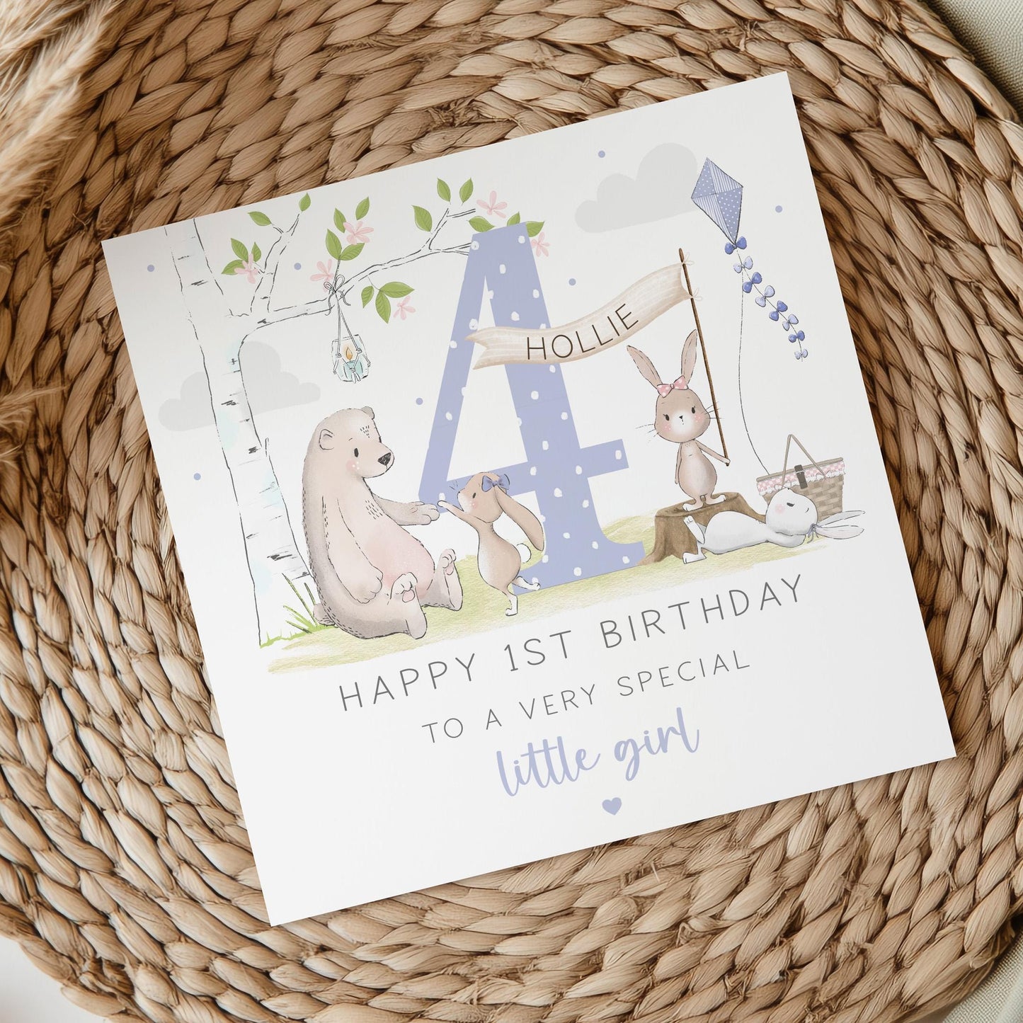 Girl's Birthday Gift Wrapping Paper, Personalised 1st, 2nd, 3rd, 4th Any Age Birthday Gift Wrap for Daughter, Granddaughter, Niece, Sister