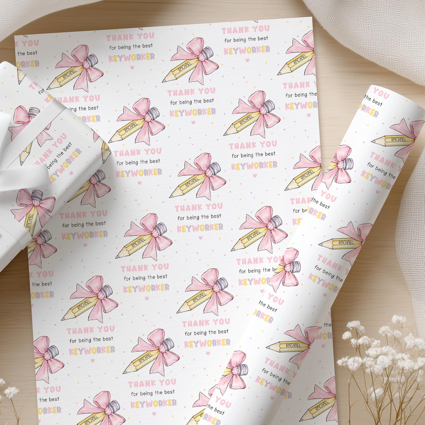 Thank You Teaching Assistant Card, Personalised Card for Classroom Assistant, Keyworker, End of School Year Thank You Gift, Leaving Card
