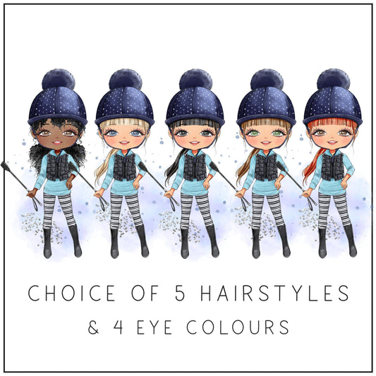 Horse Rider Water Bottle, Personalised Horse Riding 600ml Stainless Steel Bottle, Custom Character, Horse Lover Gift, Equestrian Gift