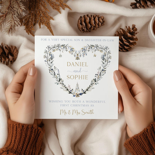 Personalised First Christmas as Mr & Mrs Card