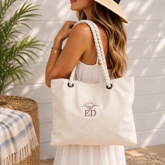 Personalised Embroidered Beach Bag
