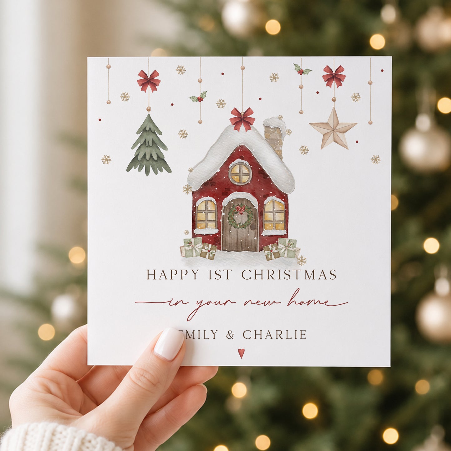 Personalised First Christmas in New Home Card
