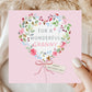 Mother's Day Floral Heart Wrapping Paper