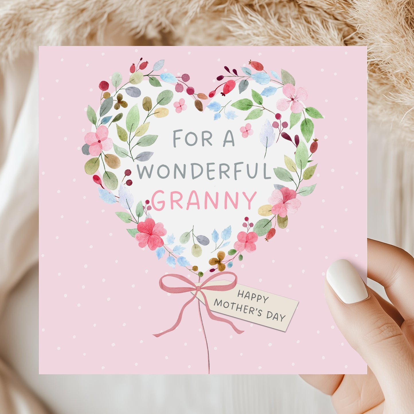 Mother's Day Floral Heart Wrapping Paper