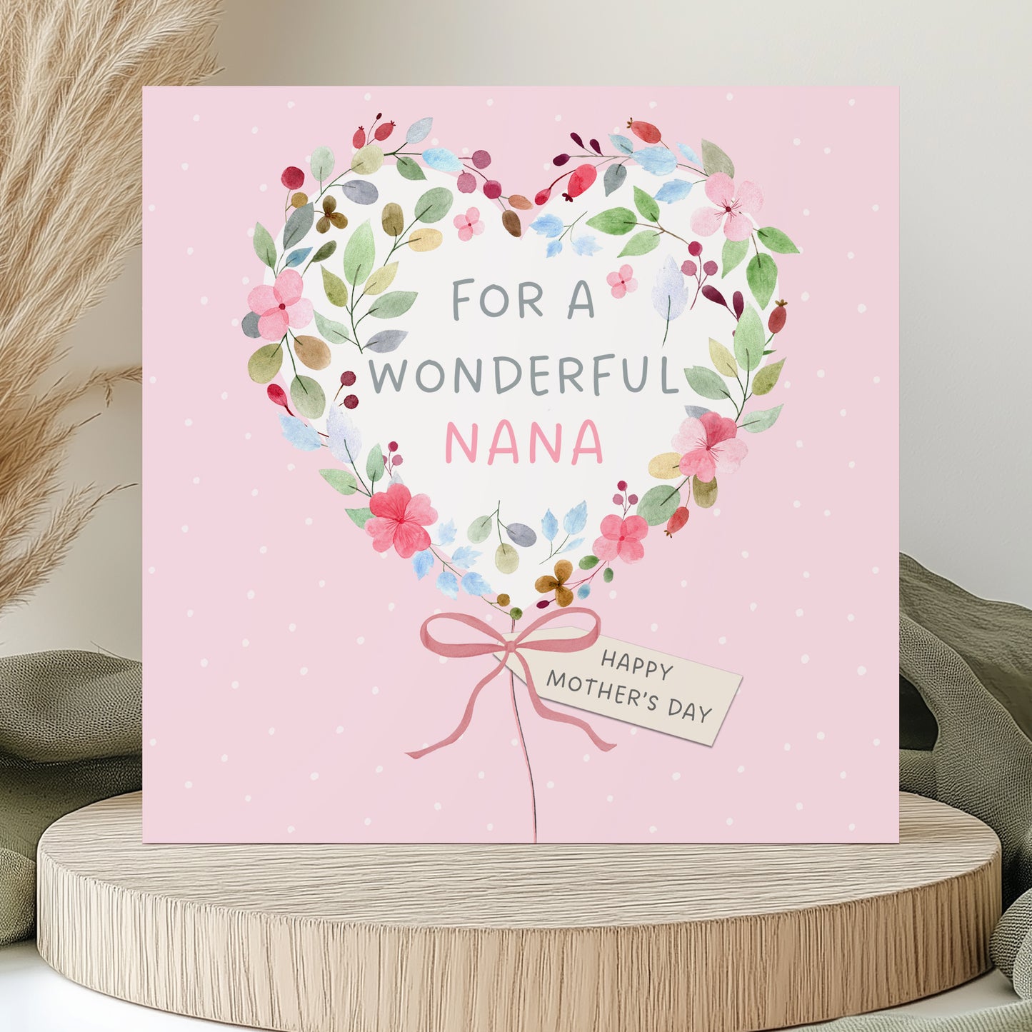 Mother’s Day Floral Heart Card