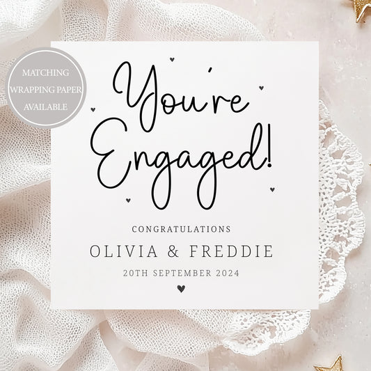 Personalised 'You're Engaged!' Engagement Card