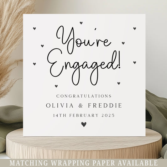 Personalised 'You're Engaged!' Engagement Card