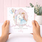 Personalised Girl's Pink Princess & Unicorn Birthday Wrapping Paper