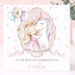 Personalised Girl's Pink Princess & Unicorn Birthday Wrapping Paper