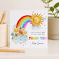 Personalised Rainbow Teacher Thank You Card