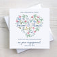 Personalised Floral Heart Engagement Card