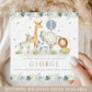 Personalised Safari Animals First Birthday Card