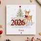 Personalised First Christmas Wrapping Paper – Red Reindeer 2026