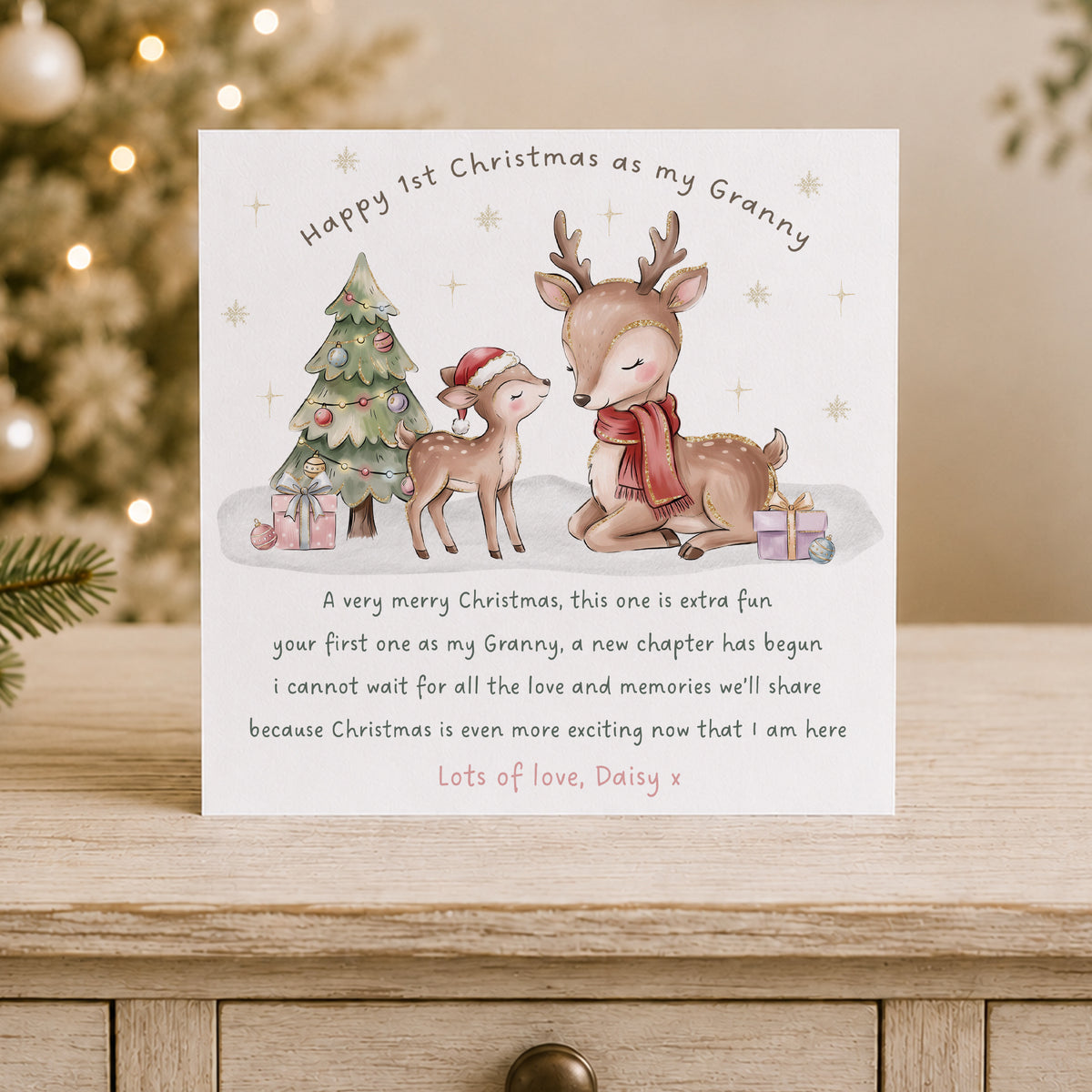 Personalised First Christmas as Grandma Card