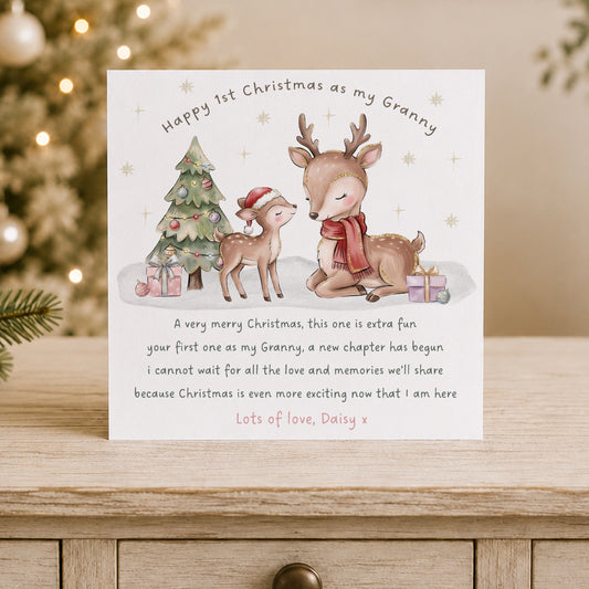 Personalised First Christmas as Grandma Card