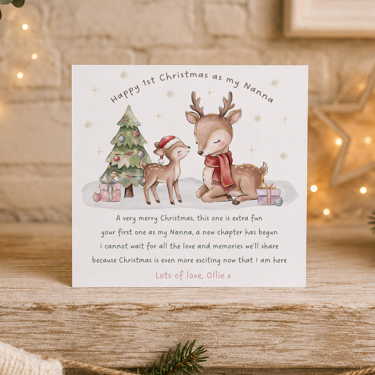 Personalised First Christmas as Grandma Card
