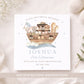 Personalised Boys Noah's Ark Christening, Baptism Card