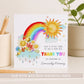 Rainbow Thank You Nursery Personalised Card