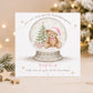Personalised First Christmas Card – Teddy Bear Snow Globe