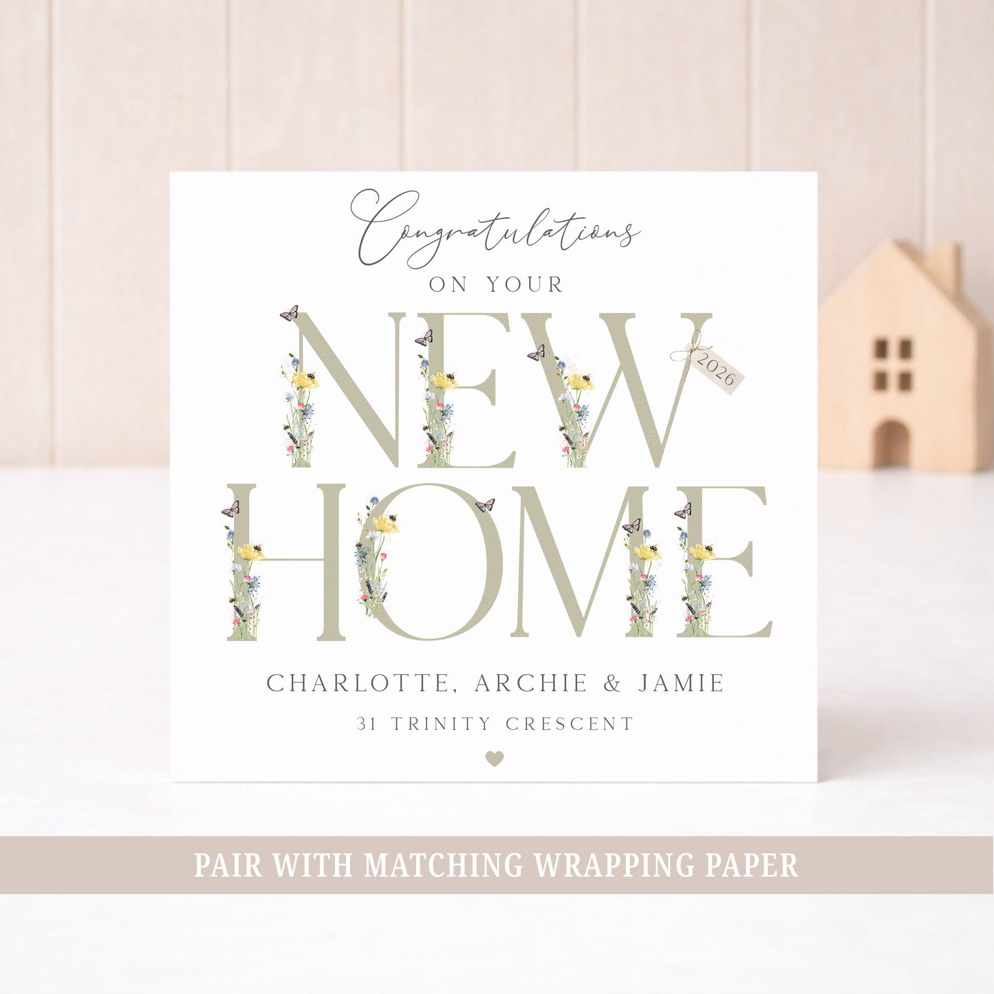 Personalised New Home Wildflower Card