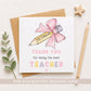 Personalised Teacher Appreciation Card