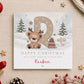 Personalised Grandson Christmas Card – Reindeer Initial