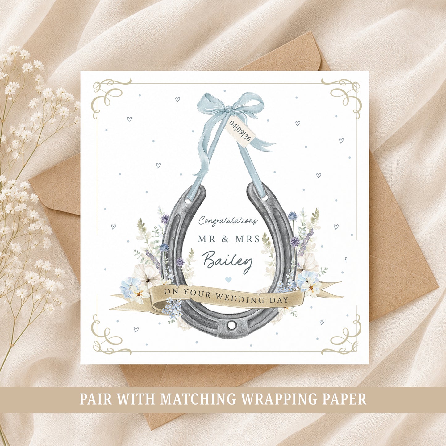 Personalised Wedding Day Card For Couple