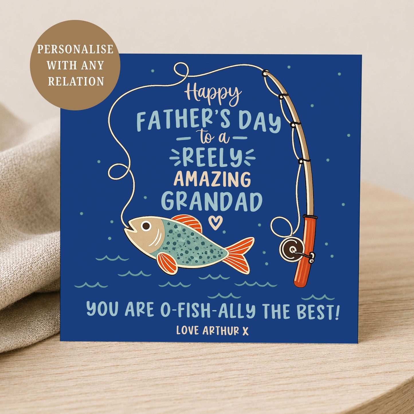 Personalised Fishing Father’s Day Card