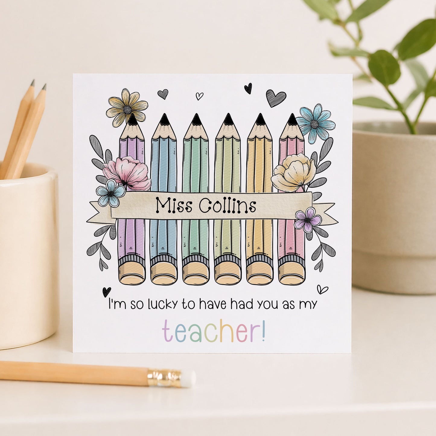Custom Thank You Teacher Card