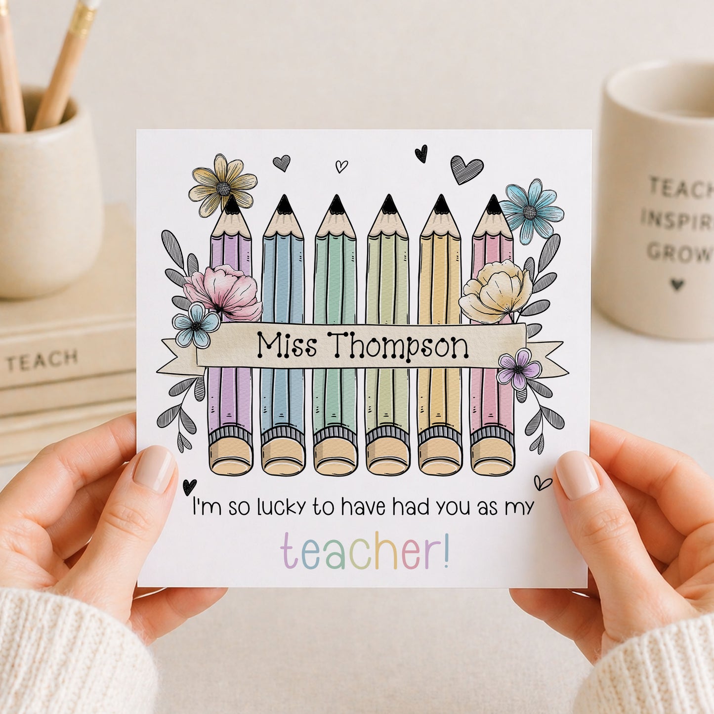 Custom Thank You Teacher Card