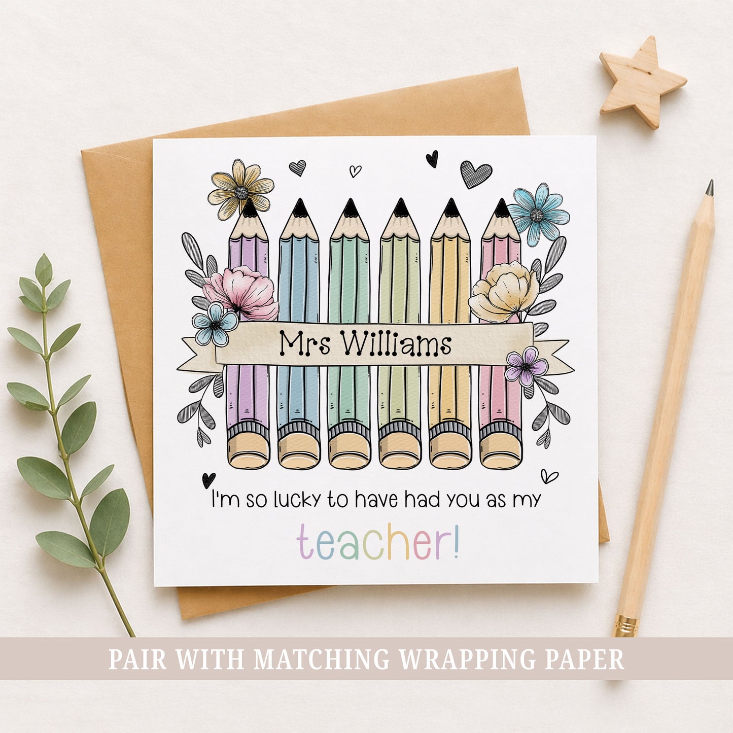 Custom Thank You Teacher Card