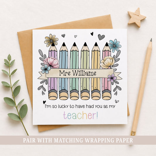Custom Thank You Teacher Card